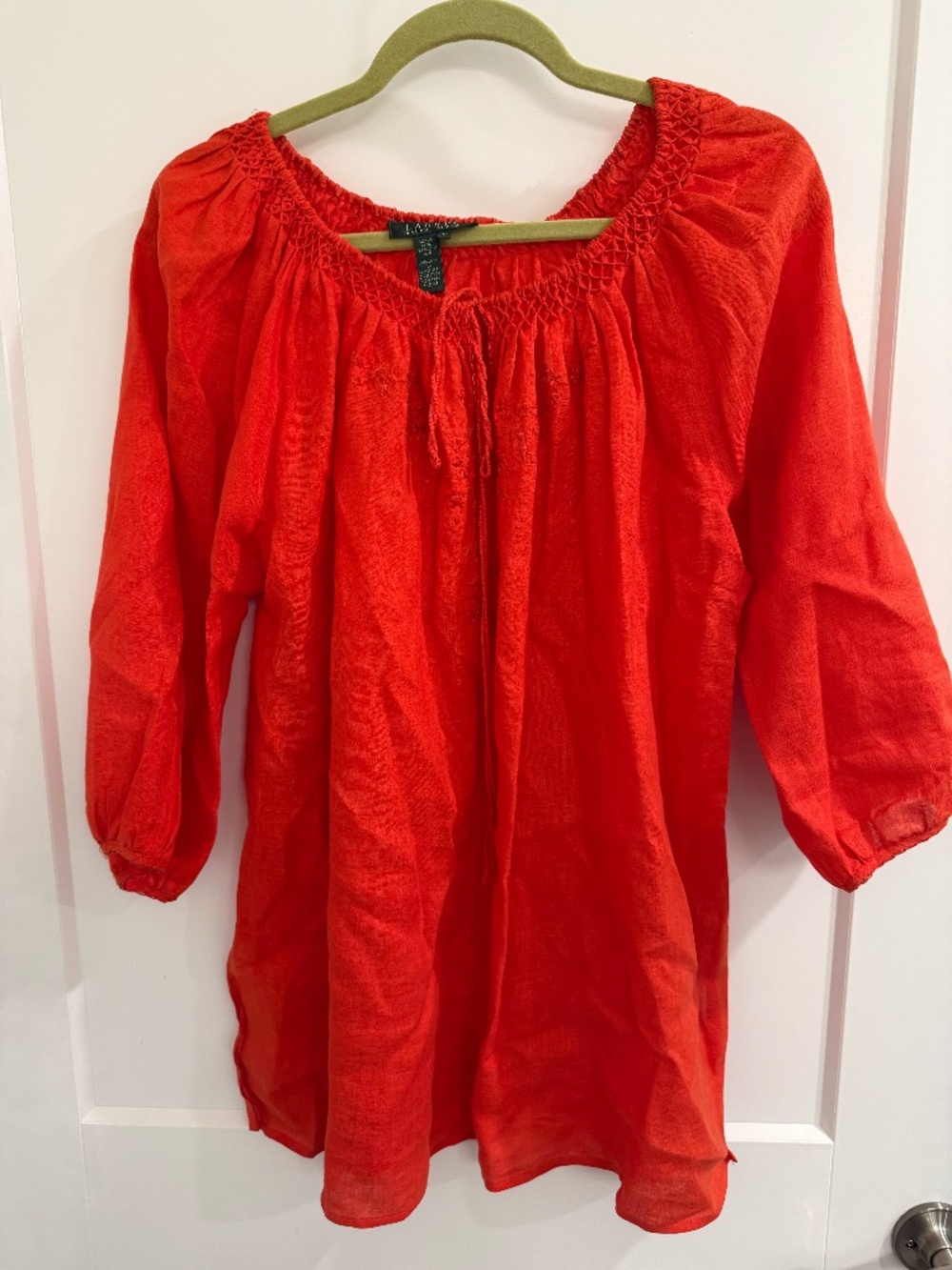 Ralph Lauren, 1x, Beautiful Orange Top/blouse, 100% Linen